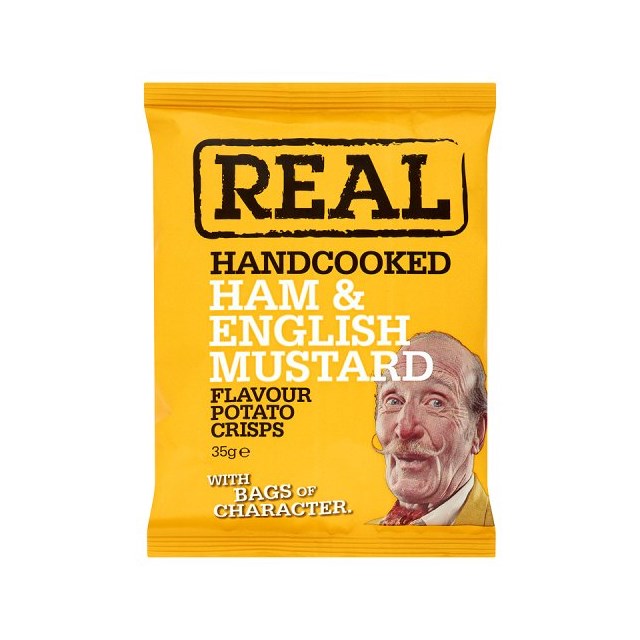 REAL CRISPS HAM & MUSTARD 35g (24 PACK)