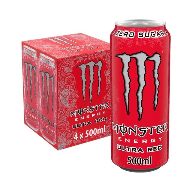 MONSTER ENERGY DRINK ULTRA RED 500ml (6 x 4Pack)