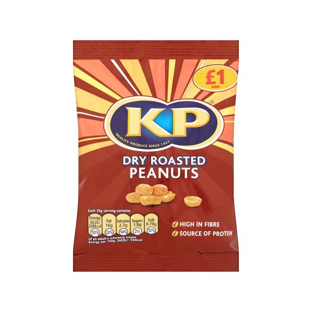 KP £1 DRY ROASTED NUTS