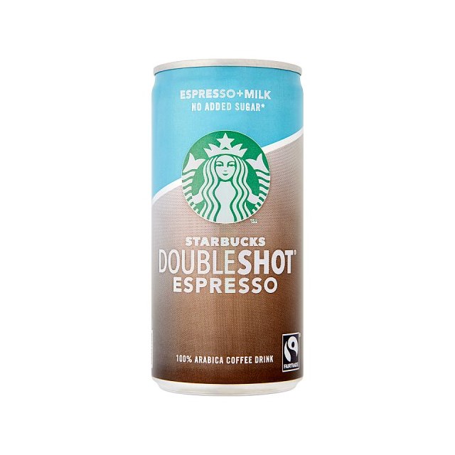 STARBUCKS DOUBLE SHOT ESPRESSO CANS NO ADDED SUGAR 200ml (12 PACK)