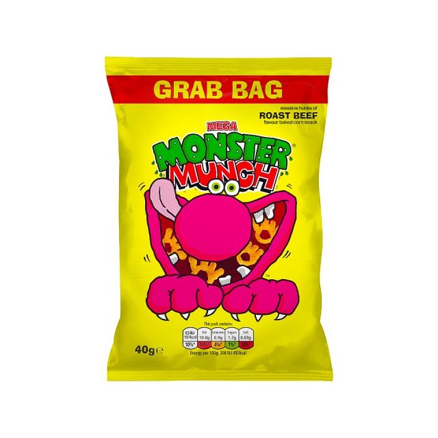 Monster Munch Grab Bag Roast Beef 40g (30 Pack)