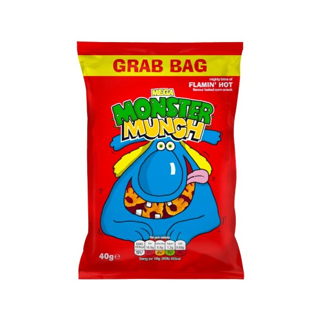 Monster Munch Grab Bag Sweet & Spicy Flamin Hot 40g 35 Pack