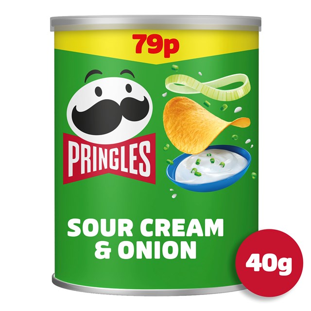 PRINGLES SOUR CREAM & ONION 40g 69p (12 PACK)