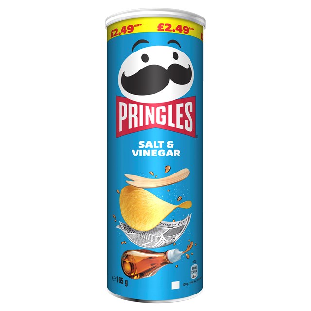 PRINGLES £2.49 SALT & VINEGAR