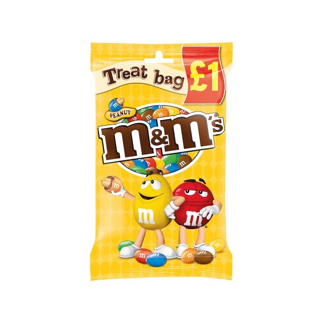 M&M'S PEANUT TREAT BAG 82g £1 (16 PACK)
