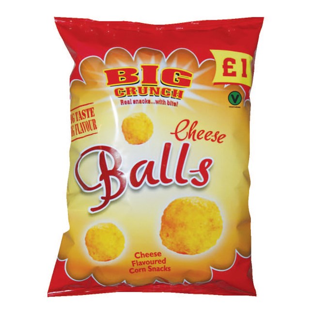 GOLDEN CROSS BIG CRUNCH CHEESE BALLS 110g £1 (12 PACK)