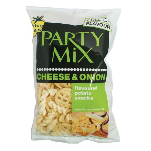 Golden Cross Party Mix Cheese & Onion Snacks 125g (12 Pack)