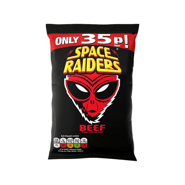 SPACE RAIDERS BEEF 25g 30p (36 PACK)