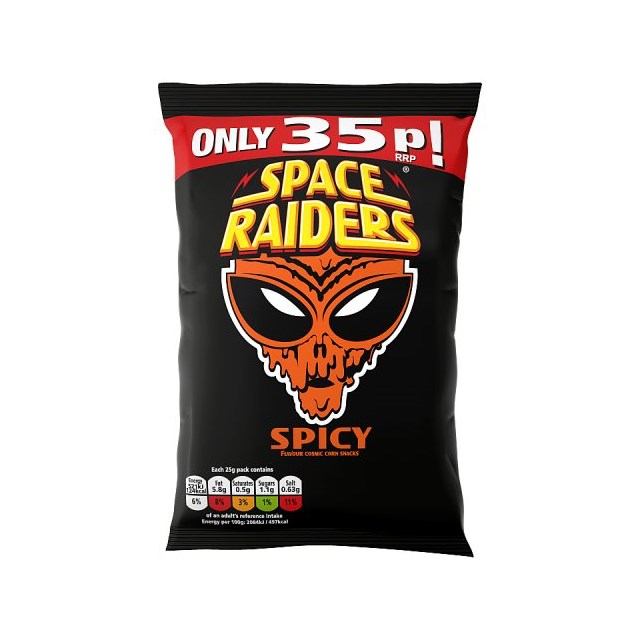SPACE RAIDERS 35p SPICY 25g (36 PACK)