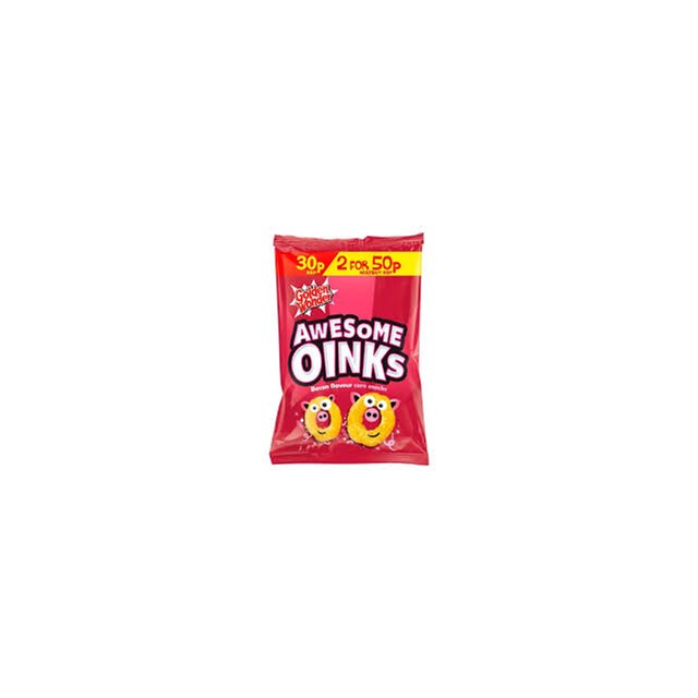 GOLDEN WONDER AWESOME OINKS 25g 2 FOR 50p (36 PACK)