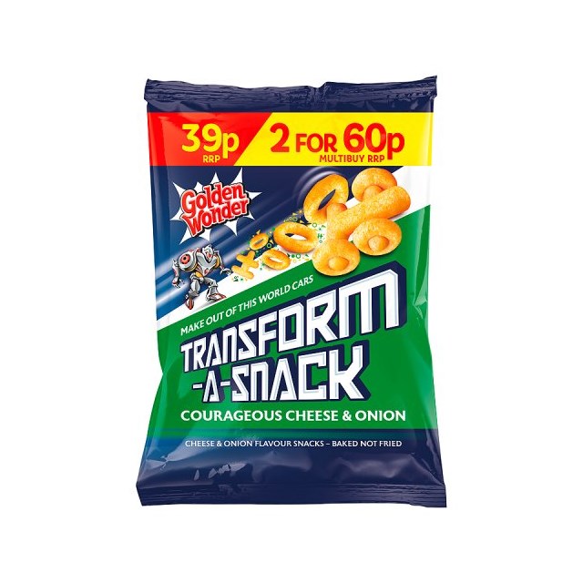TRANSFORMERS 2 FOR 60P OR 39P CHEESE & ONION