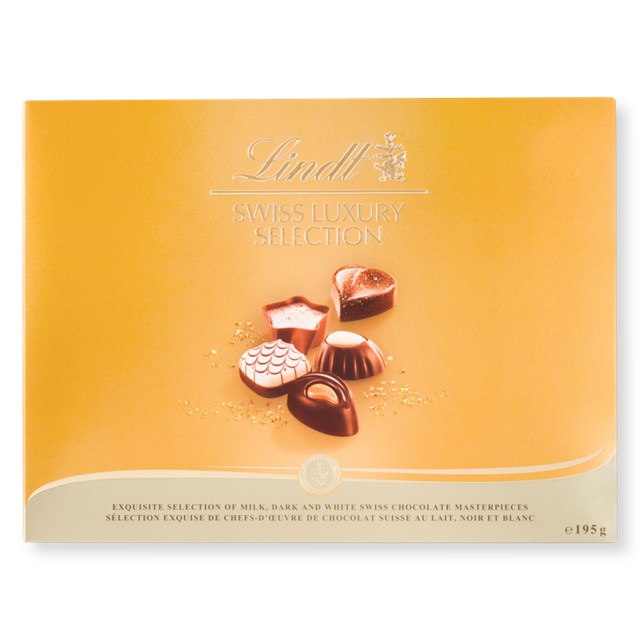 LINDT SWISS LUXURY SELECTION CHOCOLATE BOX 195g