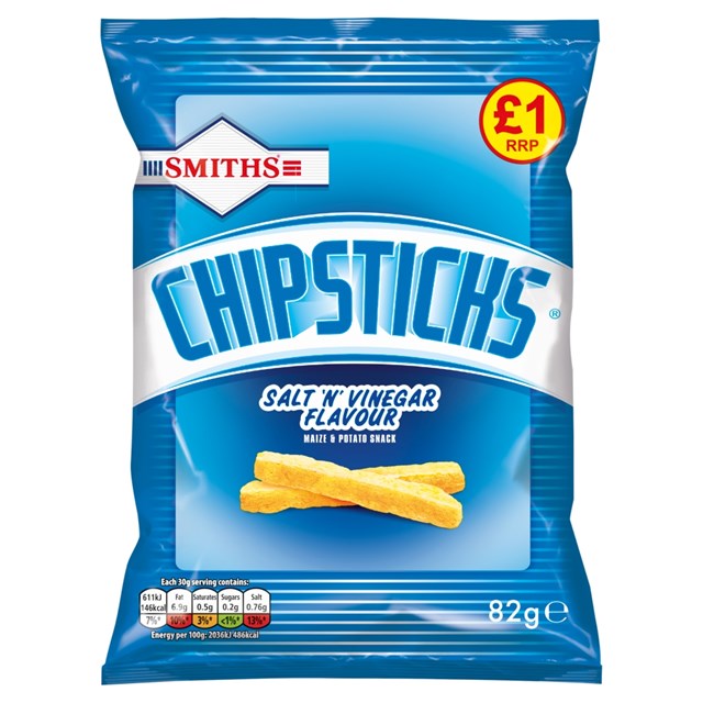 SMITHS CHIPSTICKS FROM WALKERS 82g £1 (15 PACK)