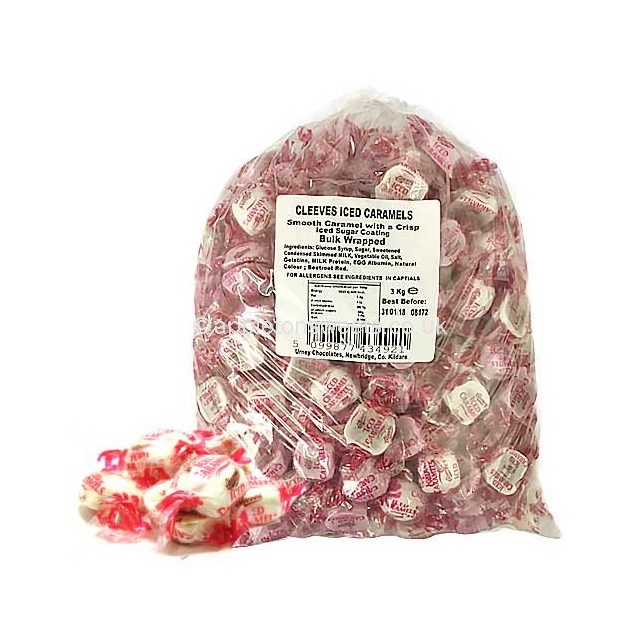 Cleeves Irish Traditional Iced Caramels 3kg Bulk Bag