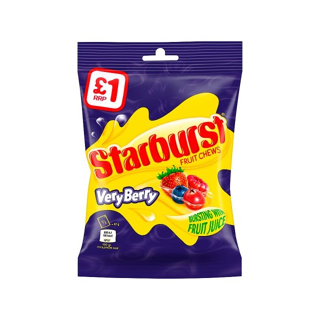 STARBURST VERY BERRY 150g £1 (12 PACK)