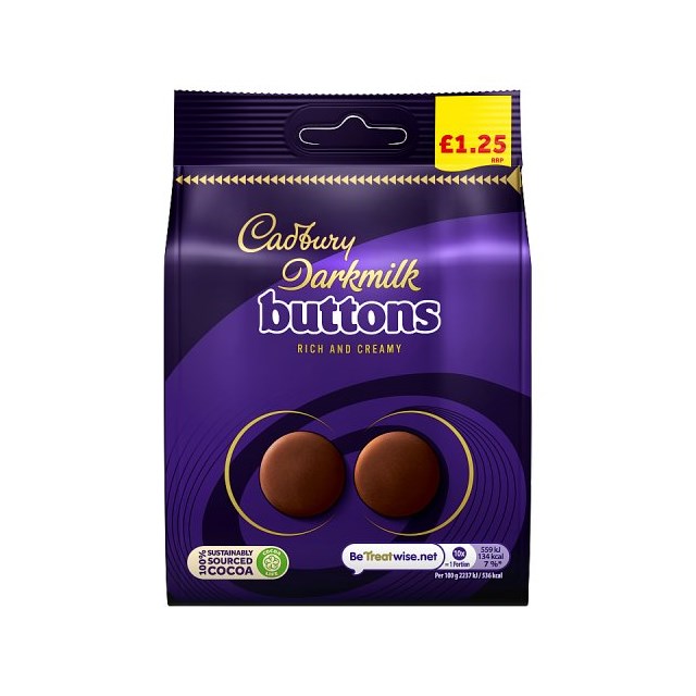 BOURNVILLE GIANT DARK BUTTONS £1