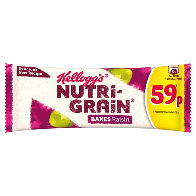 KELLOOGS CEREAL BARS 49P NUTRIGRAIN BAKE RAISIN