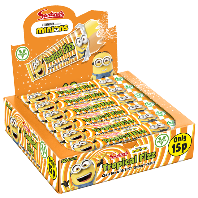 SWIZZELS MINIONS TROPICAL FIZ 20p (60 PACK)