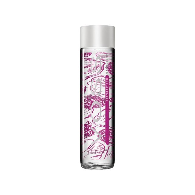 VOSS RASPBERRY ROSE SPARKLING WATER GLASS BOTTLES 375ml (12 PACK)