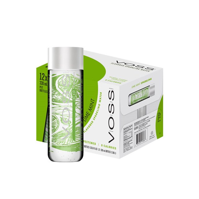 VOSS LIME MINT SPARKLING WATER 330ml (12 PACK)