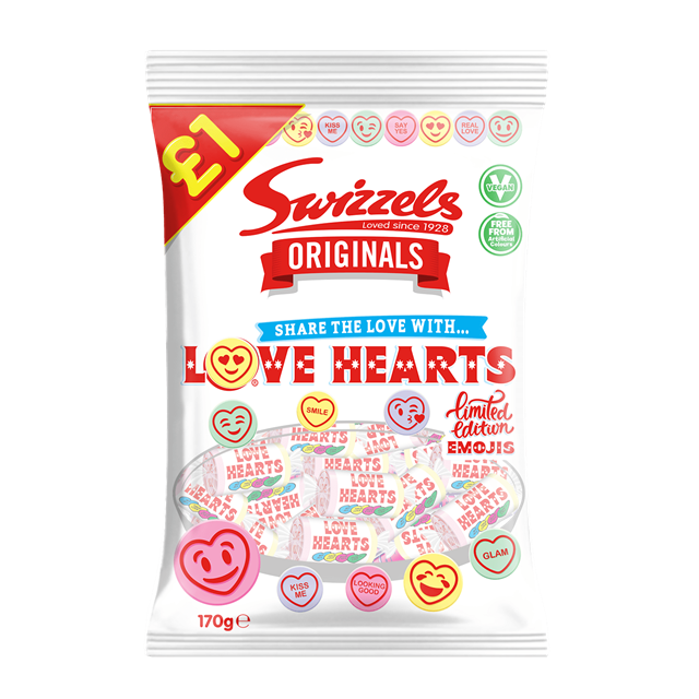 SWIZZELS ORIGINALS LOVE HEARTS £1