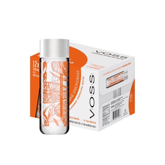 VOSS TANGERINE LEMONGEASS SPARKLING WATER 330ml (12 PACK)