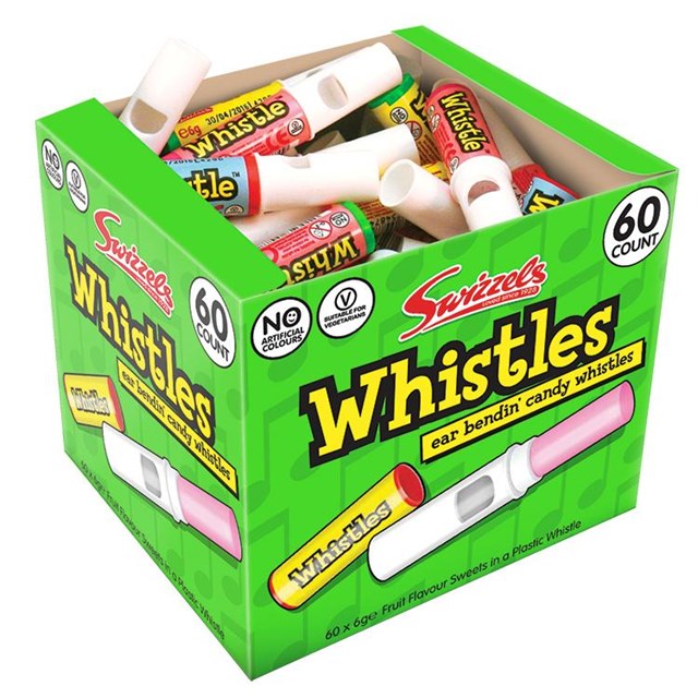 SWIZZELS CANDY WHISTLES 6g (60 Pack)