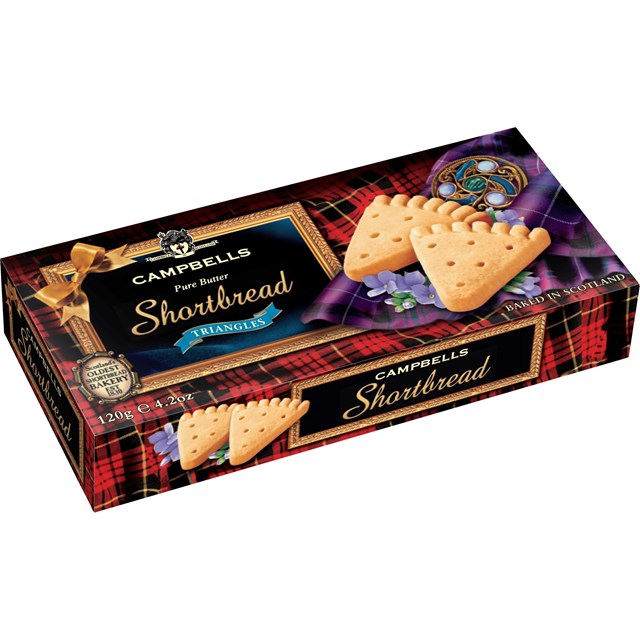 CAMPBELLS ALL BUTTER SHORTBREAD TRIANGLES 120g (24 PACK)
