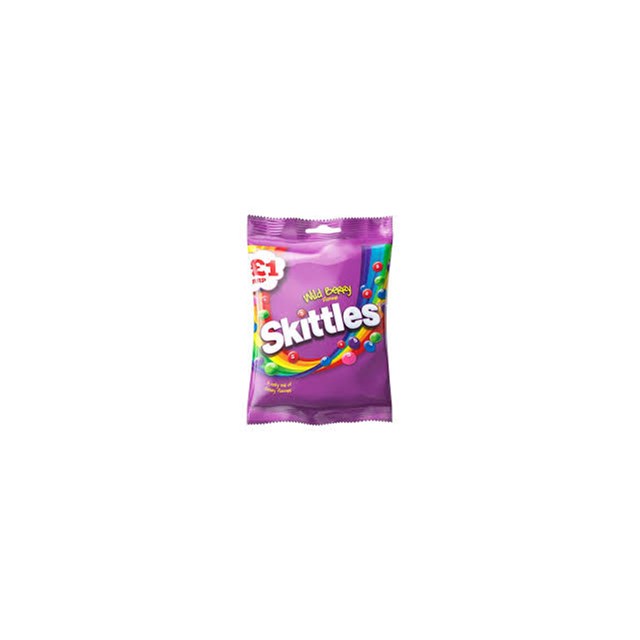 SKITTLES WILDBERRY 125g £1 (12 PACK)