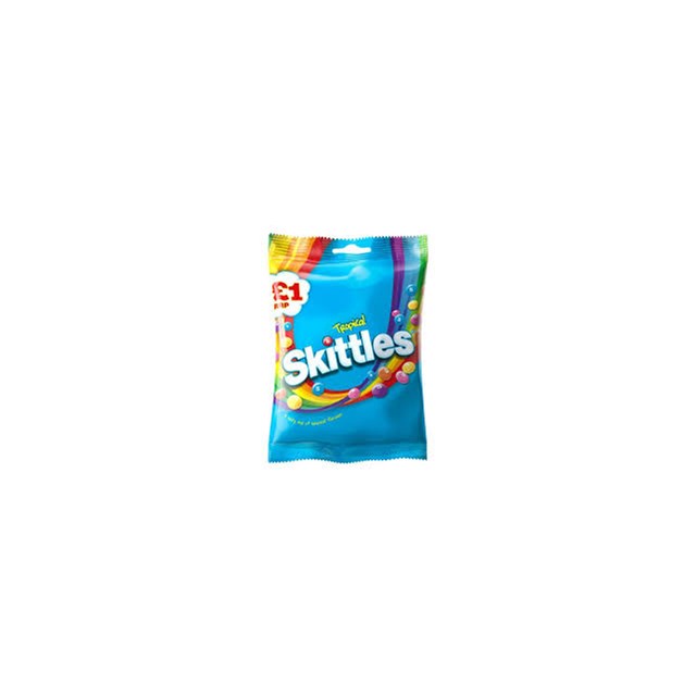 SKITTLES TROPICAL 125g £1 (12 PACK)