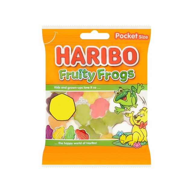 HARIBO 50P FRUITY FROGS 70g (20 PACK)