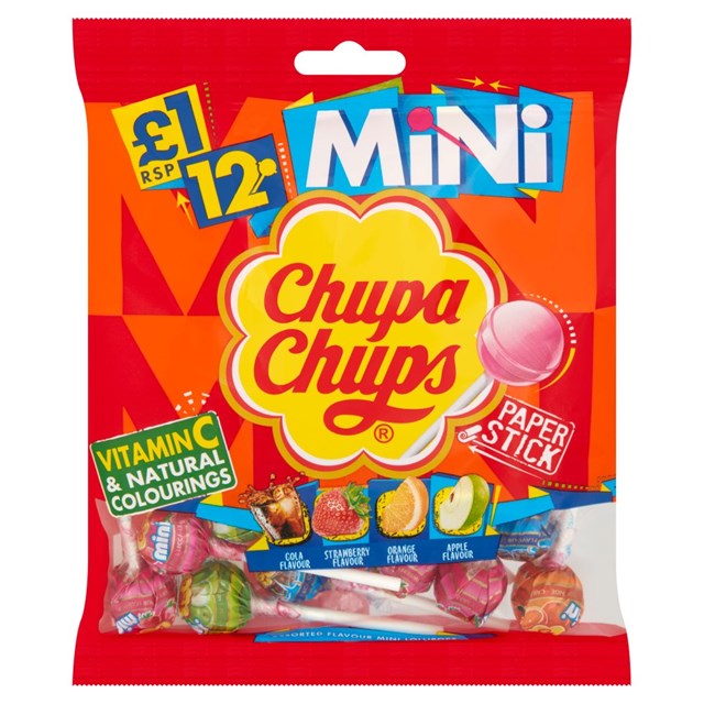 Chupa Chups Mini Assorted Flavour Lollipops 72g £1 (12 Pack)
