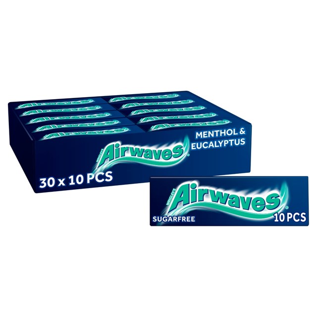 WRIGLEYS AIRWAVES MENTHOL CHEWING GUM 30 Packs