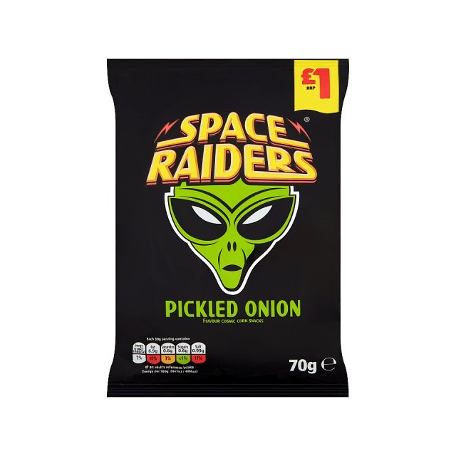SPACE RAIDERS PICKLED ONION 70g £1 (20 Pack)