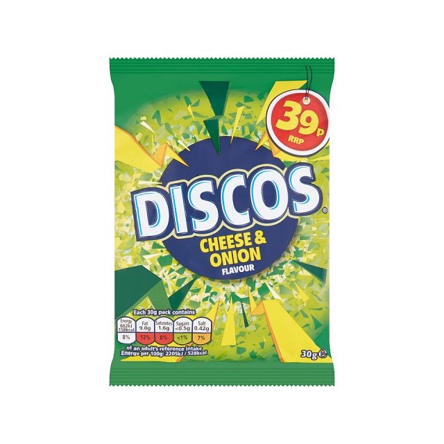 DISCOS CHEESE & ONION 30g 39p (30 Pack)