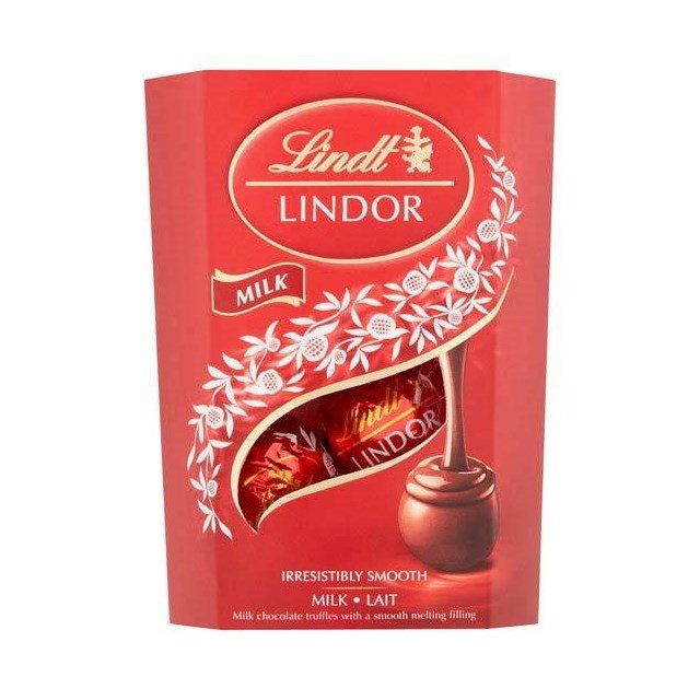 LINDT LINDOR 37g MINI MILK CORNET (14 BOXES)
