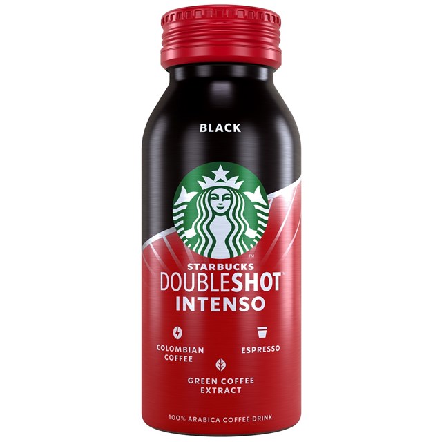 STARBUCKS DOUBLESHOT INTENSO BLACK 200ml GLASS BOTTLES (12PACK)