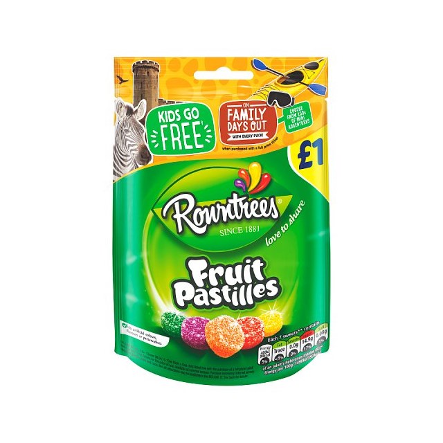 ROWNTREES £1 FRUIT PASTILLES BAG