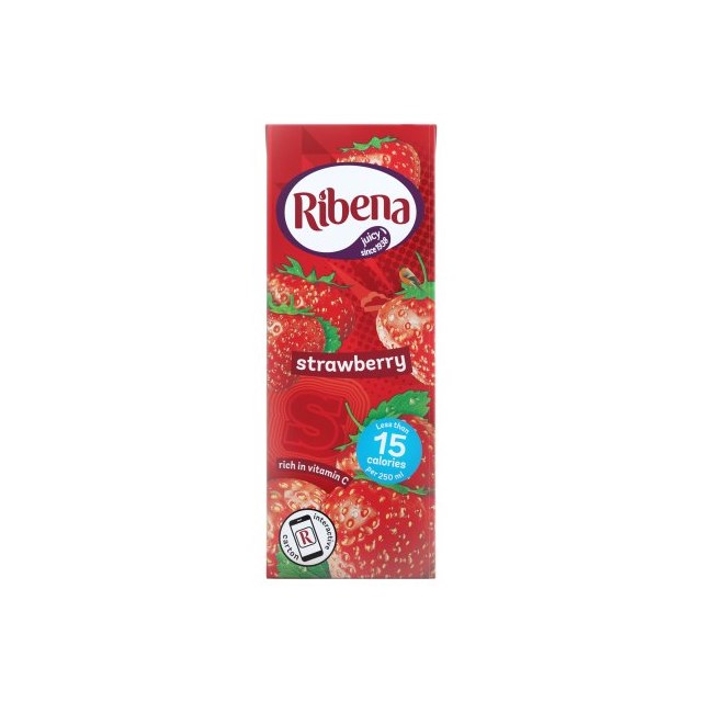 Ribena Strawberry Cartons 250ml (24 Pack)