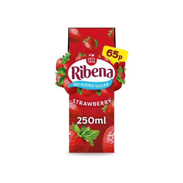 RIBENA STRAWBERRY CARTON 250ml 59p (24 PACK)
