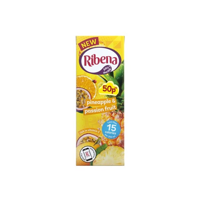 RIBENA 50P CARTON PINEAPPLE & PASSION