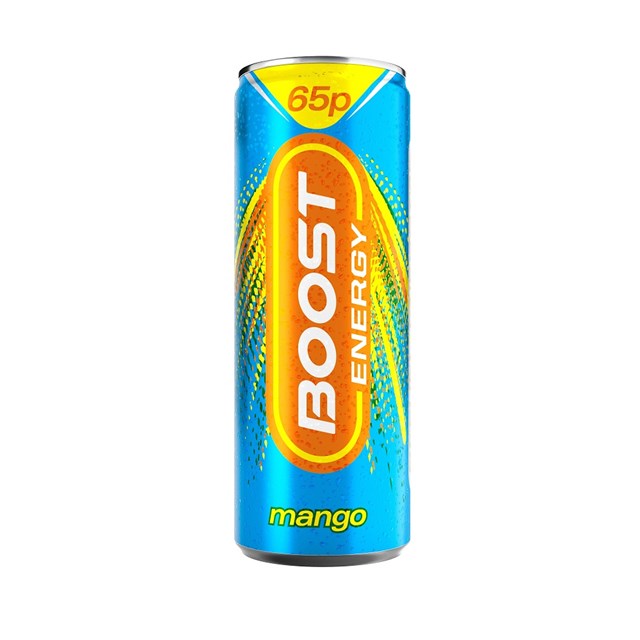 Boost Energy Drink Mango 250ml 75p 24 Pack