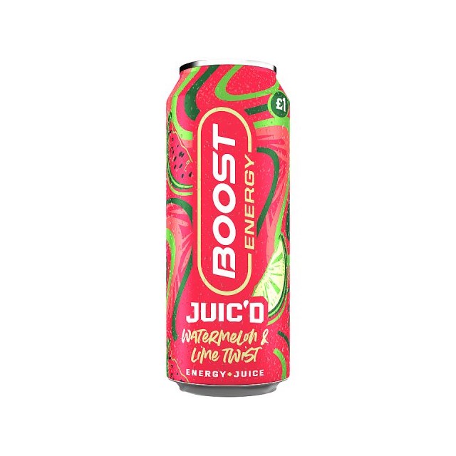 BOOST ENERGY JUIC'D WATERMELON 500ml PMP£1.00