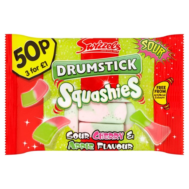 SQUASHIES SOUR CHERRY & APPLE 50P 3 FOR £1