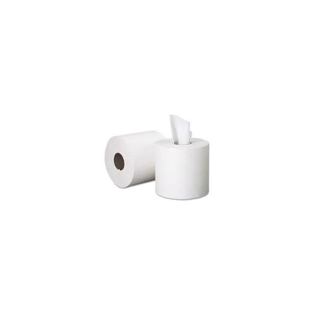 WHITE CENTREFEED ROLL 150M