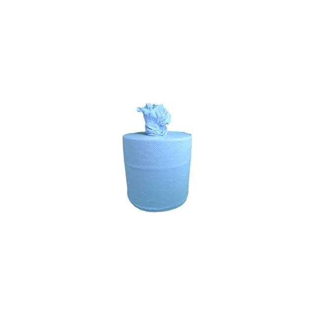 BLUE CENTREFEED ROLL EMBOSSED 104M