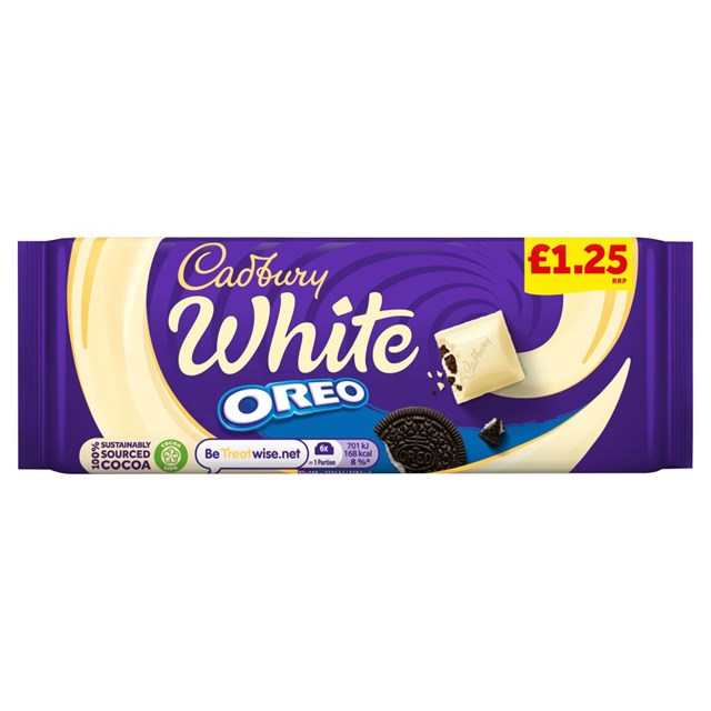 CADBURYS WHITE CHOCOLATE OREO £1 120g (17 PACK)