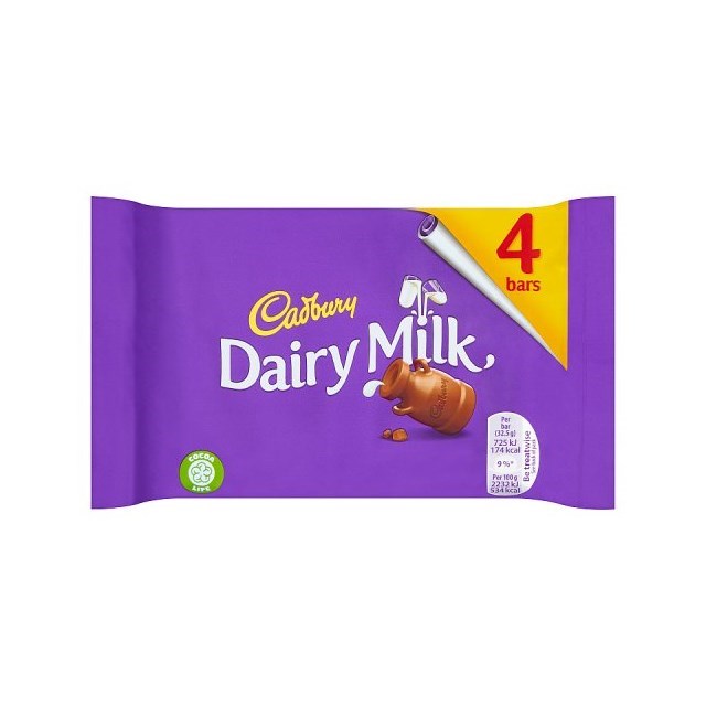 DAIRY MILK 4 BARS SINGLE PACK