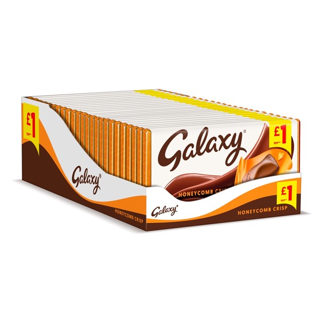GALAXY HONEYCOMB CRISP 114g £1 (24 PACK)