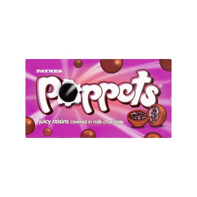 PAYNES POPPETS MILK CHOCOLATE RAISIN 45g (36 PACK)